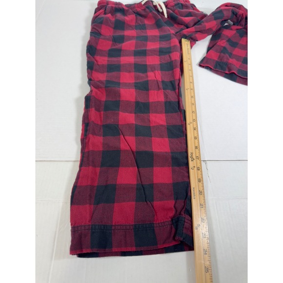 Pact Women's Flannel Pajama Pants Red Black Buffalo Plaid Cotton Lounge Sleep M - Picture 6 of 9